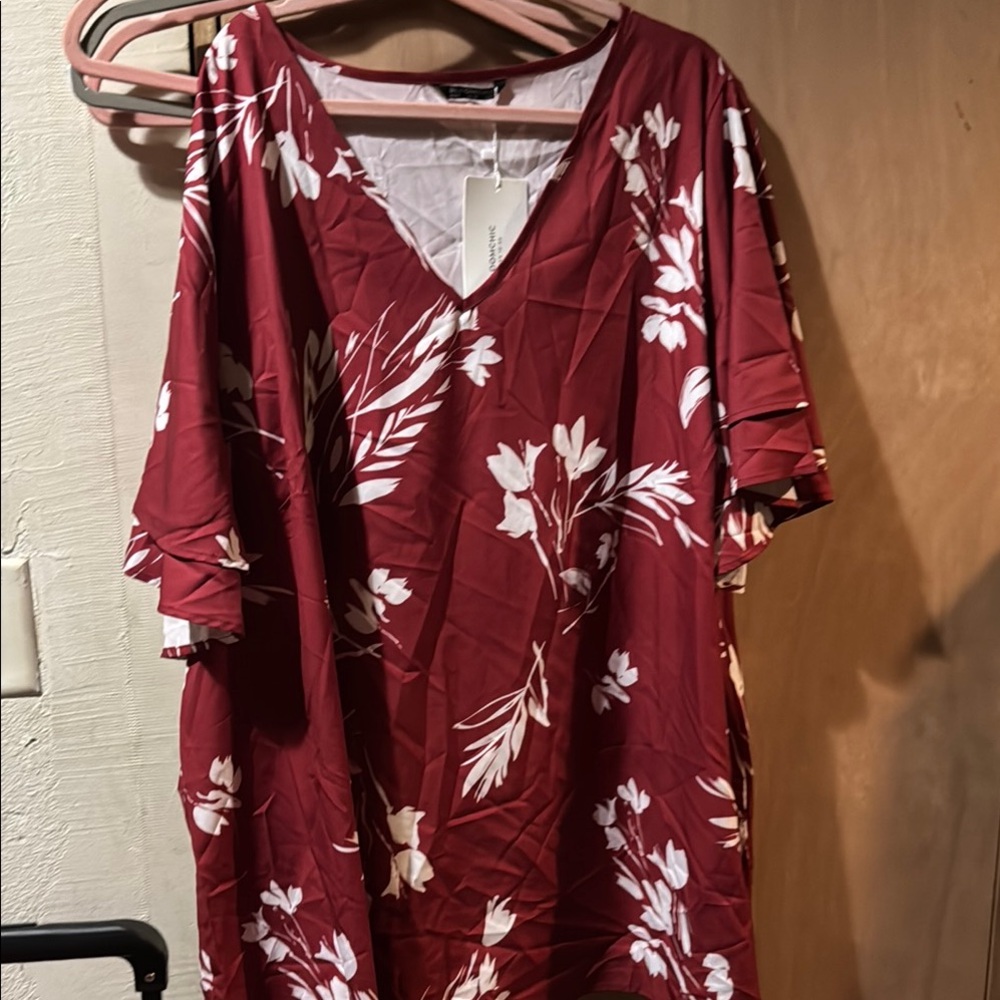 BloomChic Elegant Red tunic top
